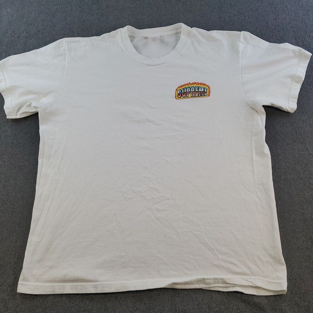Supreme FW20 Fire Chrome T-Shirt, Size Medium White